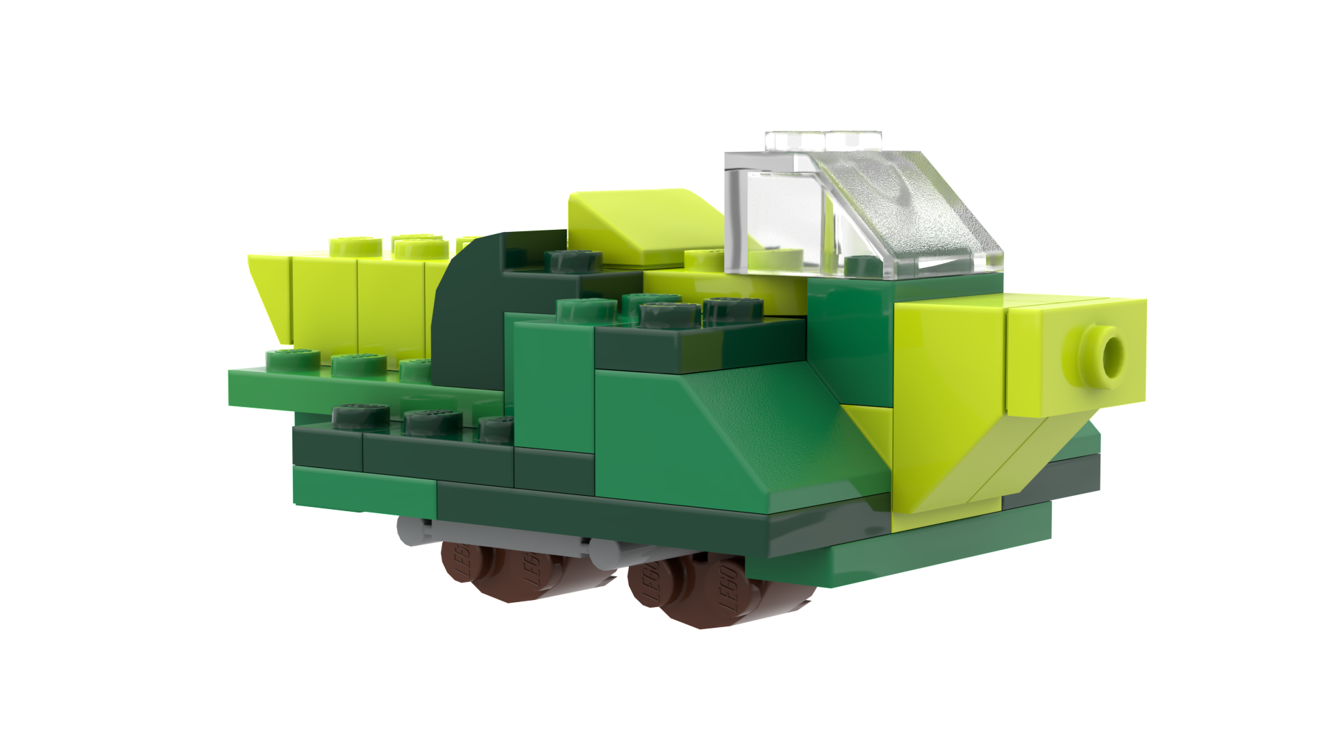 Lego model of an amphibious motorcycle