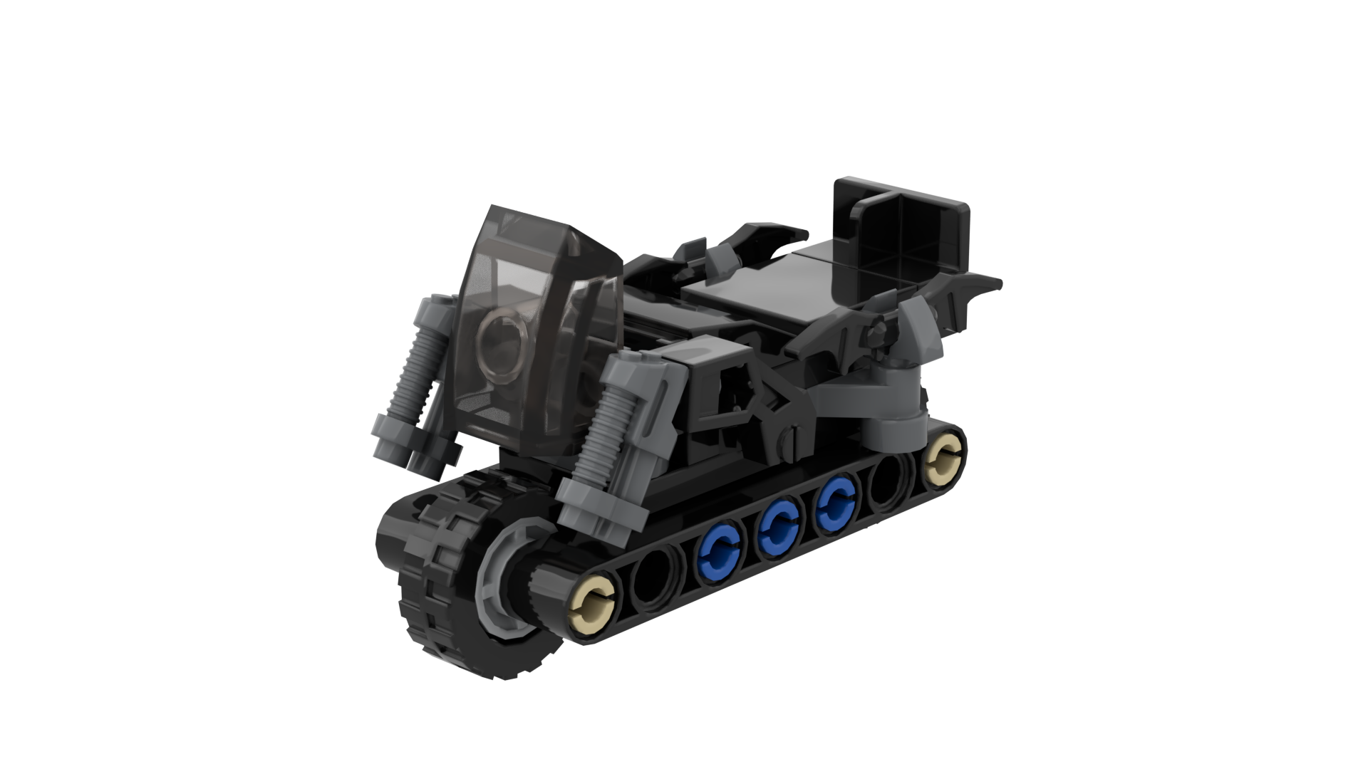 Lego model of black motorcycle