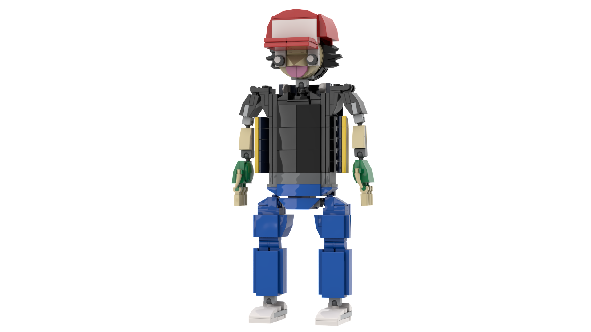 Lego model of Ash Ketchum from Pokémon