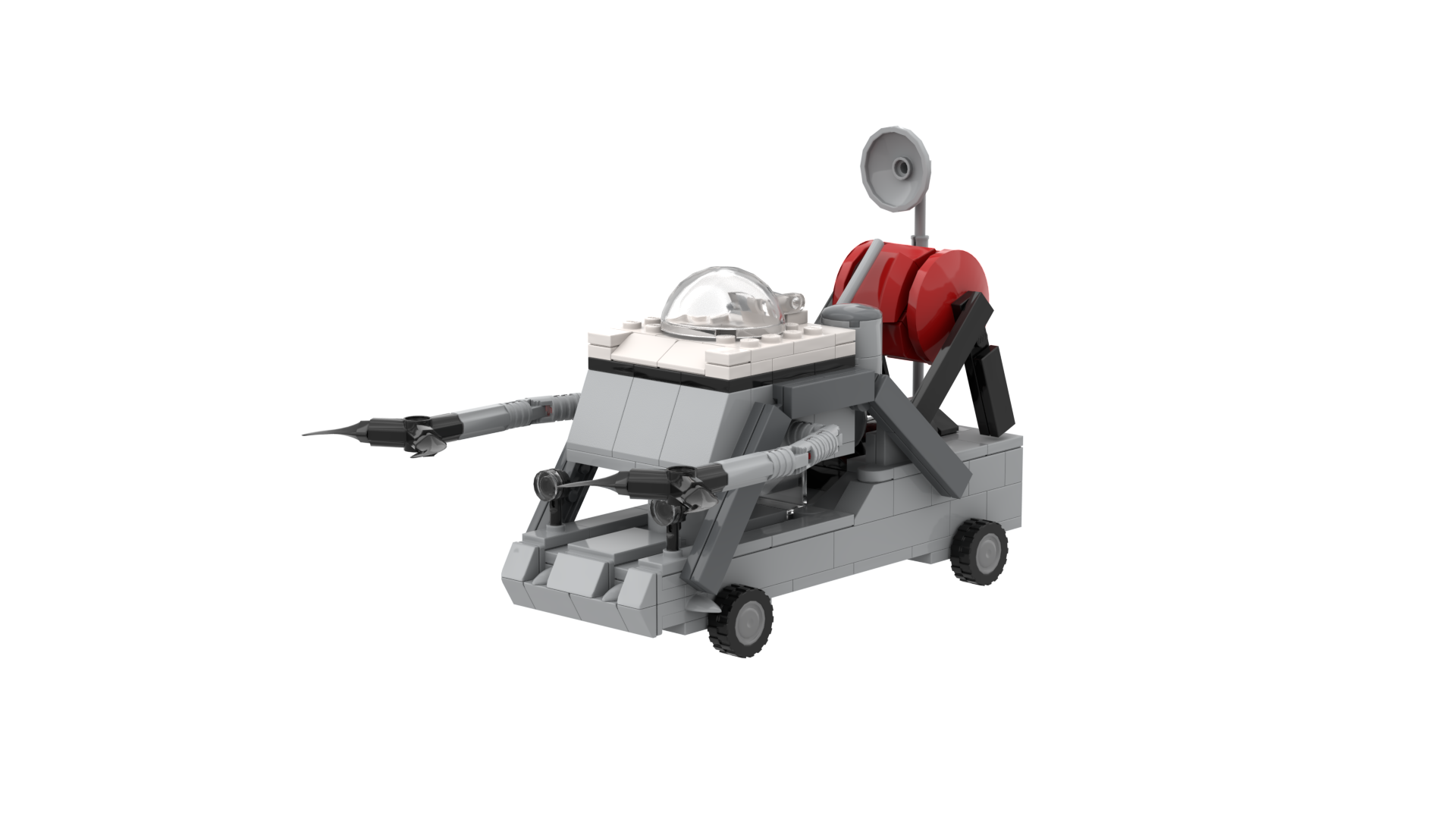 Moon Buggy Lego model of a futuristic moon buggy from the movie Diamonds are Forever
